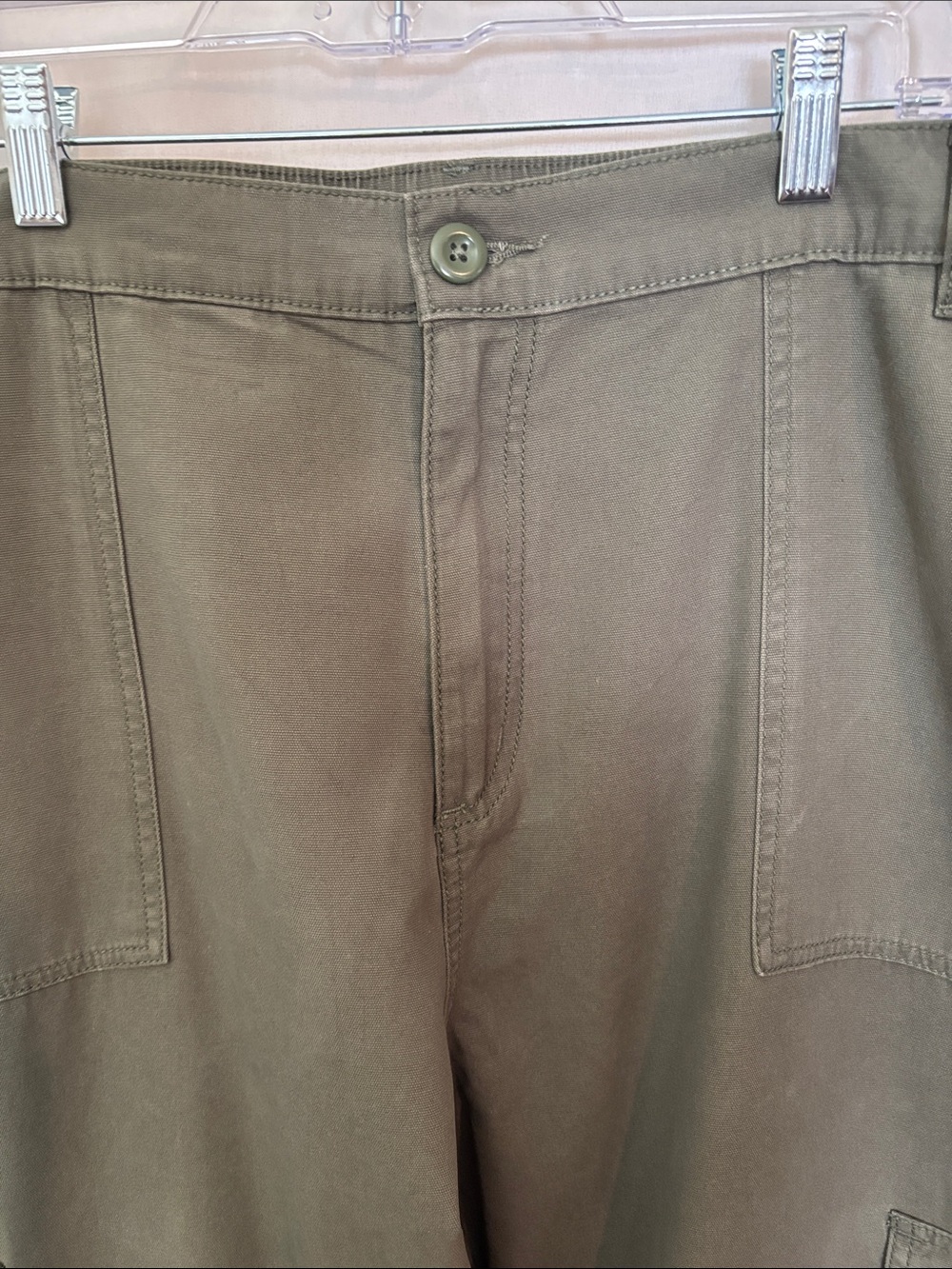 Aeropostale Olive Green Wide Leg Utility Cargo Pants XXL - Picture 4 of 14